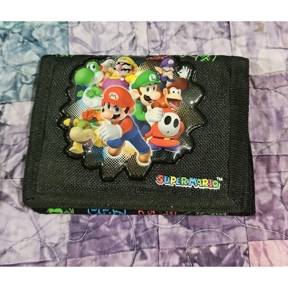 Nintendo Super Mario and Characters Tri-fold 2013 Wallet Multi Color